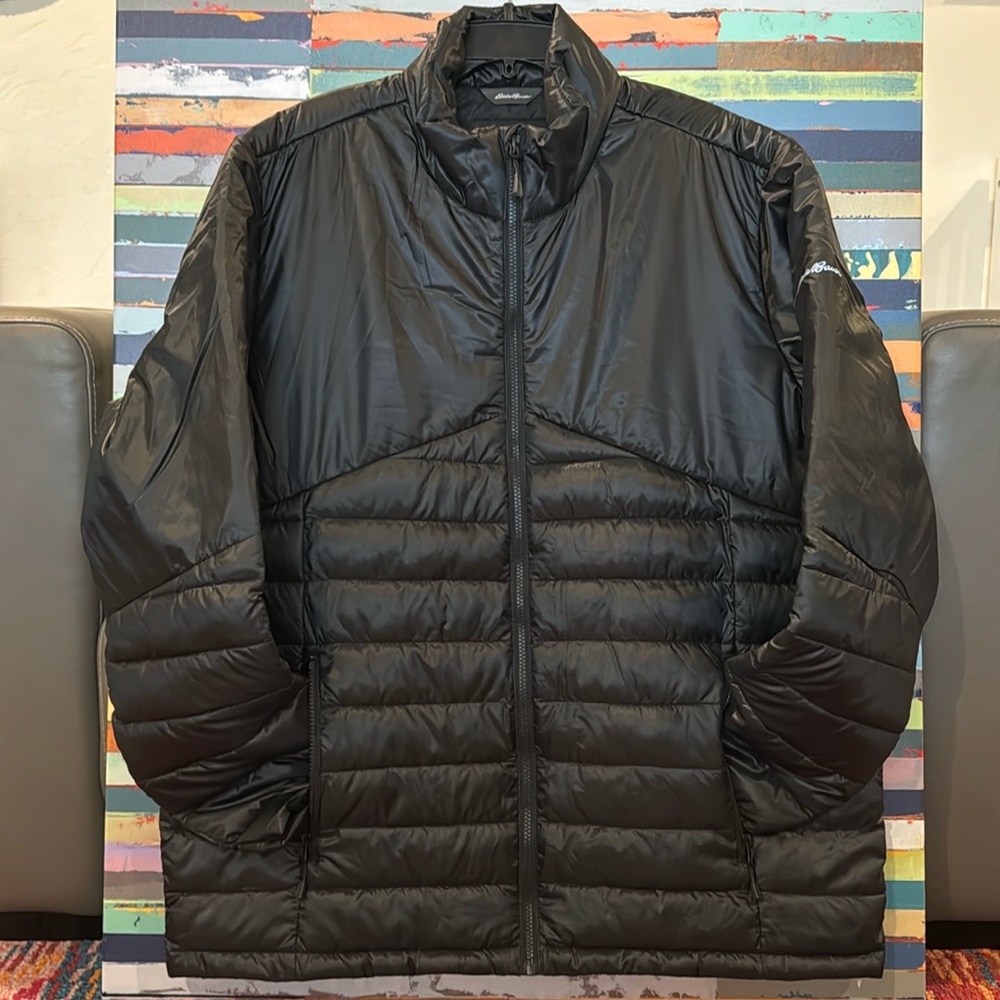 Men, Eddie Bauer packable jacket size 2XL black